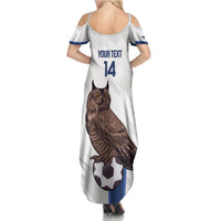 Custom Finland Football Family Matching Summer Maxi Dress and Hawaiian Shirt Suomi Come On Huuhkajat
