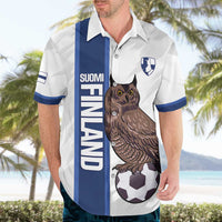 Custom Finland Football Hawaiian Shirt Suomi Come On Huuhkajat