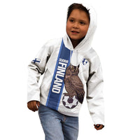 Custom Finland Football Kid Hoodie Suomi Come On Huuhkajat