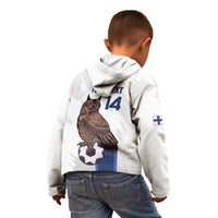 Custom Finland Football Kid Hoodie Suomi Come On Huuhkajat