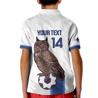 Custom Finland Football Kid Polo Shirt Suomi Come On Huuhkajat