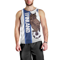Custom Finland Football Men Tank Top Suomi Come On Huuhkajat