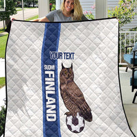 Custom Finland Football Quilt Suomi Come On Huuhkajat