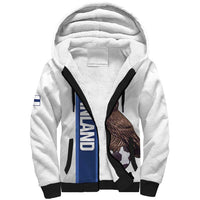Custom Finland Football Sherpa Hoodie Suomi Come On Huuhkajat