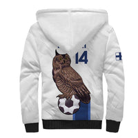 Custom Finland Football Sherpa Hoodie Suomi Come On Huuhkajat