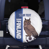 Custom Finland Football Spare Tire Cover Suomi Come On Huuhkajat