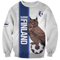 Custom Finland Football Sweatshirt Suomi Come On Huuhkajat