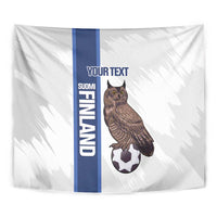 Custom Finland Football Tapestry Suomi Come On Huuhkajat