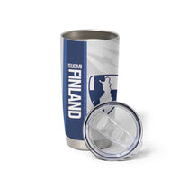 Custom Finland Football Tumbler Cup Suomi Come On Huuhkajat