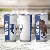 Custom Finland Football Tumbler Cup Suomi Come On Huuhkajat