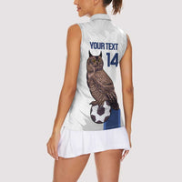 Custom Finland Football Women Sleeveless Polo Shirt Suomi Come On Huuhkajat