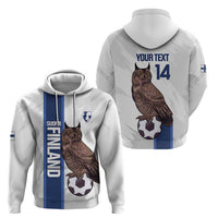 Custom Finland Football Zip Hoodie Suomi Come On Huuhkajat