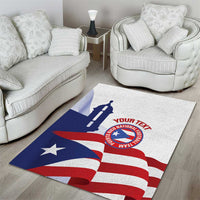 Custom Puerto Rico Football Area Rug Vamos Los Boricuas