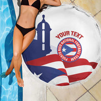 Custom Puerto Rico Football Beach Blanket Vamos Los Boricuas