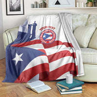 Custom Puerto Rico Football Blanket Vamos Los Boricuas