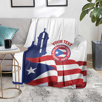 Custom Puerto Rico Football Blanket Vamos Los Boricuas