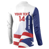 Custom Puerto Rico Football Button Sweatshirt Vamos Los Boricuas