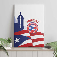 Custom Puerto Rico Football Canvas Wall Art Vamos Los Boricuas