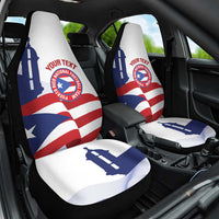 Custom Puerto Rico Football Car Seat Cover Vamos Los Boricuas