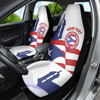 Custom Puerto Rico Football Car Seat Cover Vamos Los Boricuas