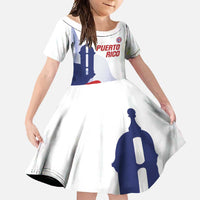 Custom Puerto Rico Football Family Matching Off Shoulder Maxi Dress and Hawaiian Shirt Vamos Los Boricuas