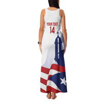 Custom Puerto Rico Football Family Matching Tank Maxi Dress and Hawaiian Shirt Vamos Los Boricuas