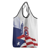 Custom Puerto Rico Football Grocery Bag Vamos Los Boricuas