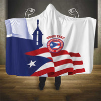 Custom Puerto Rico Football Hooded Blanket Vamos Los Boricuas
