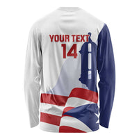 Custom Puerto Rico Football Long Sleeve Shirt Vamos Los Boricuas