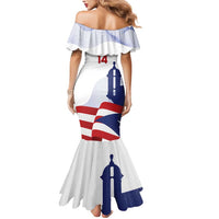 Custom Puerto Rico Football Mermaid Dress Vamos Los Boricuas