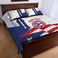 Custom Puerto Rico Football Quilt Bed Set Vamos Los Boricuas
