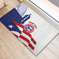 Custom Puerto Rico Football Rubber Doormat Vamos Los Boricuas