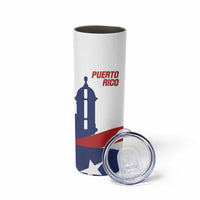 Custom Puerto Rico Football Skinny Tumbler Vamos Los Boricuas