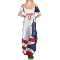 Custom Puerto Rico Football Summer Maxi Dress Vamos Los Boricuas
