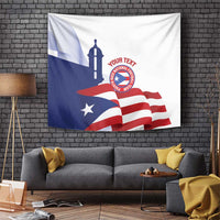 Custom Puerto Rico Football Tapestry Vamos Los Boricuas