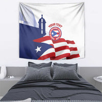 Custom Puerto Rico Football Tapestry Vamos Los Boricuas
