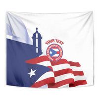 Custom Puerto Rico Football Tapestry Vamos Los Boricuas