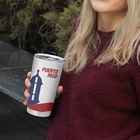Custom Puerto Rico Football Tumbler Cup Vamos Los Boricuas
