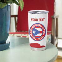 Custom Puerto Rico Football Tumbler Cup Vamos Los Boricuas