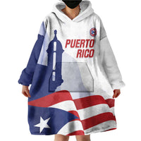 Custom Puerto Rico Football Wearable Blanket Hoodie Vamos Los Boricuas
