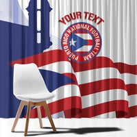 Custom Puerto Rico Football Window Curtain Vamos Los Boricuas