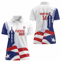 Custom Puerto Rico Football Women Polo Shirt Vamos Los Boricuas