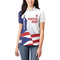 Custom Puerto Rico Football Women Polo Shirt Vamos Los Boricuas