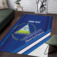 Custom Nicaragua Football Area Rug Vamos Los Pinoleros