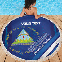 Custom Nicaragua Football Beach Blanket Vamos Los Pinoleros