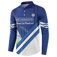 Custom Nicaragua Football Button Sweatshirt Vamos Los Pinoleros