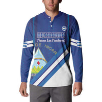Custom Nicaragua Football Button Sweatshirt Vamos Los Pinoleros