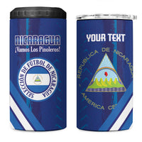 Custom Nicaragua Football 4 in 1 Can Cooler Tumbler Vamos Los Pinoleros
