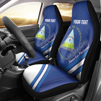 Custom Nicaragua Football Car Seat Cover Vamos Los Pinoleros