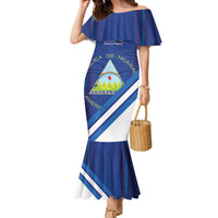 Custom Nicaragua Football Family Matching Mermaid Dress and Hawaiian Shirt Vamos Los Pinoleros